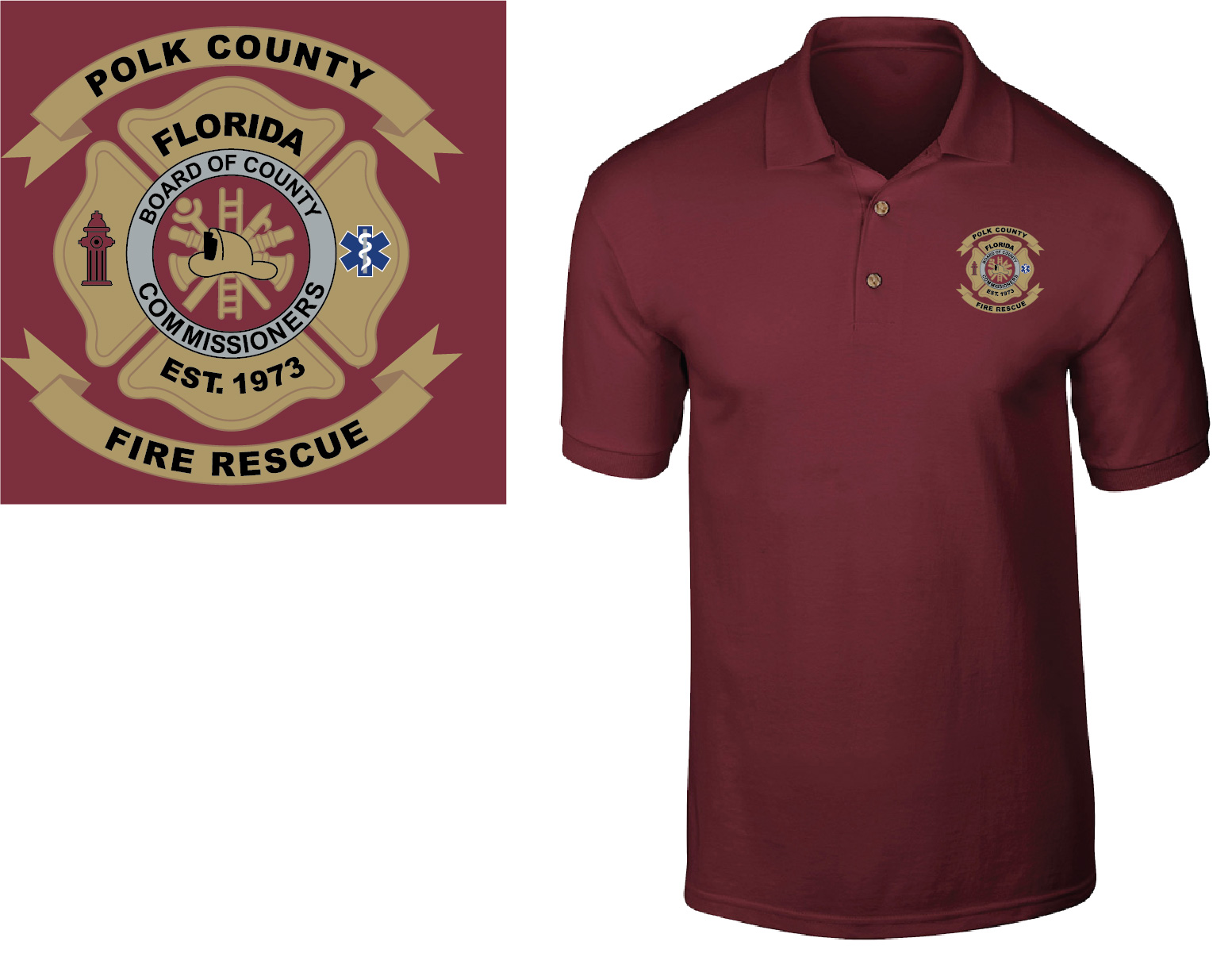 maroon polo shirt school